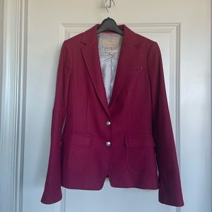Banana Republic Full Sleeve Magenta/Pink Blazer